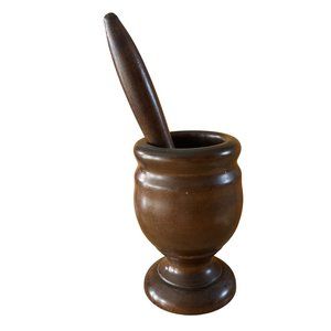 Wood Mortar and Pestle Set